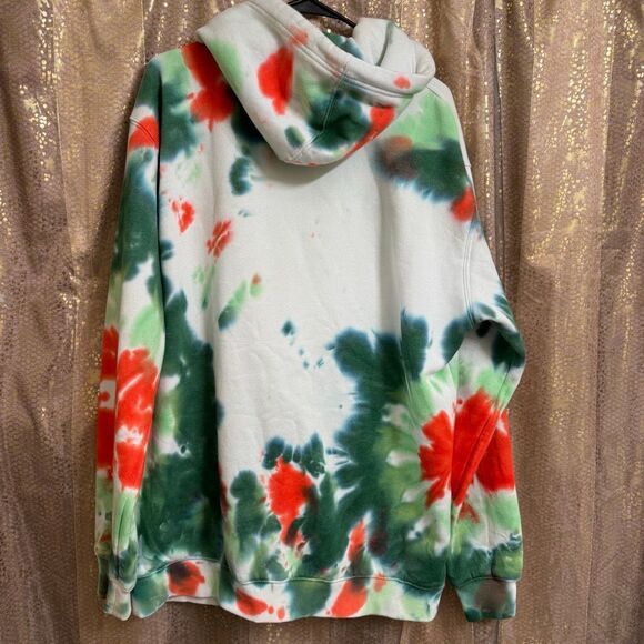 Jeffree Star Christmas Holiday Snowcone Tie Dye Hoodie Red Green Large - Picture 2 of 6